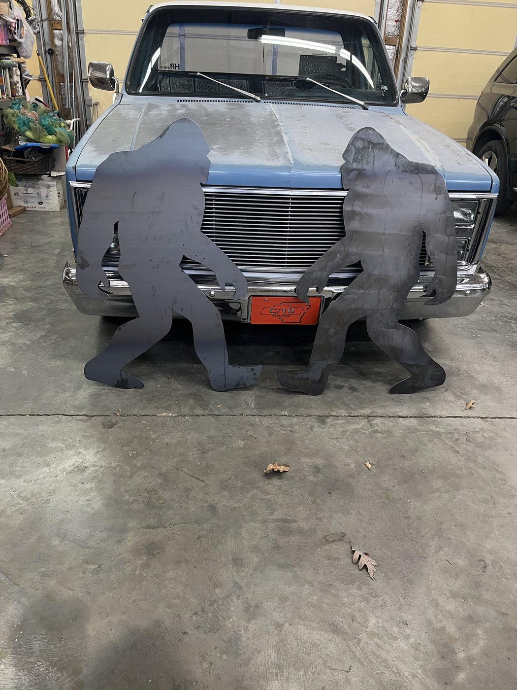 Large view of plasma cut Bigfoot metal artwork