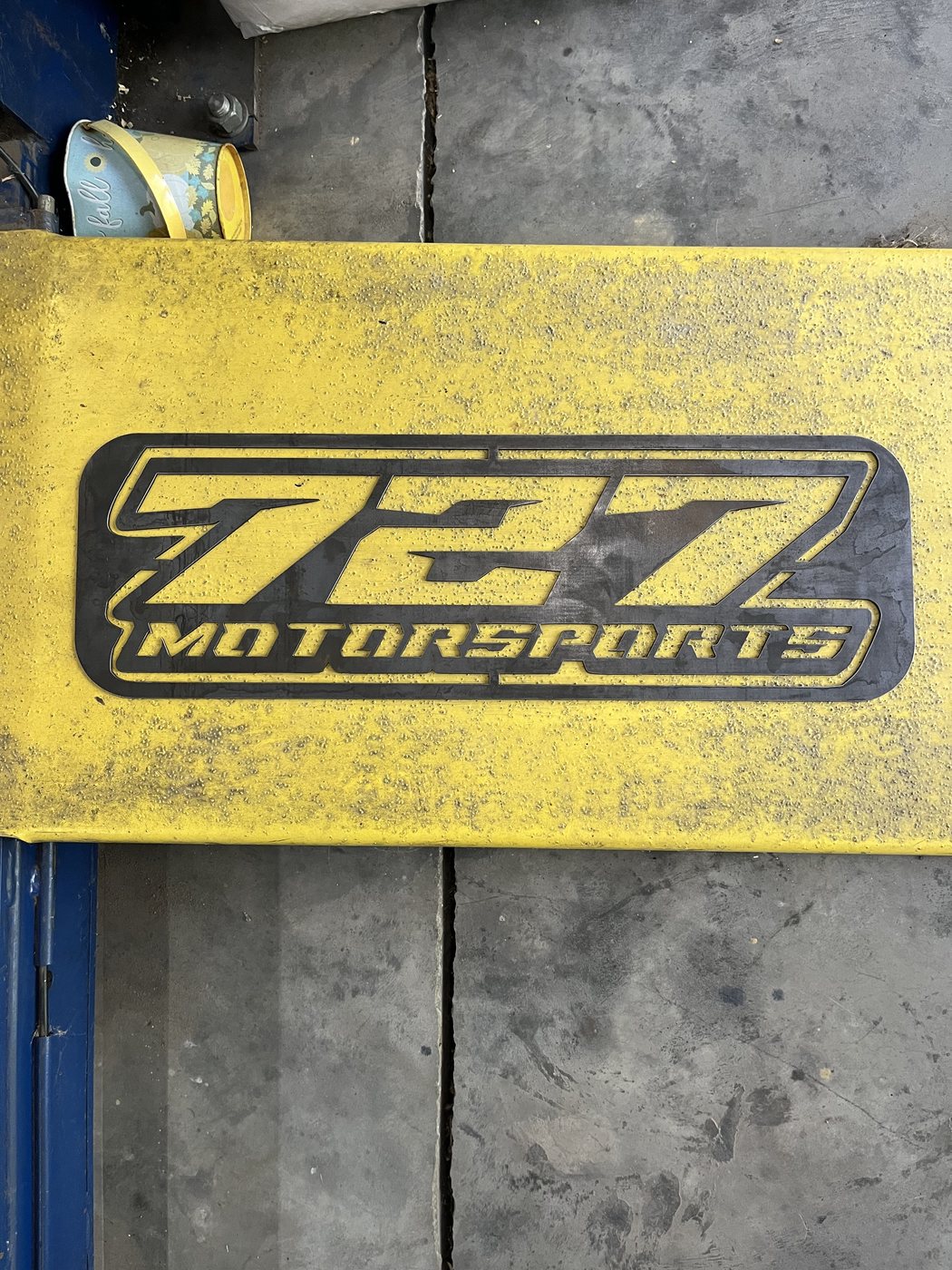 Large view of custom plasma cut business sign