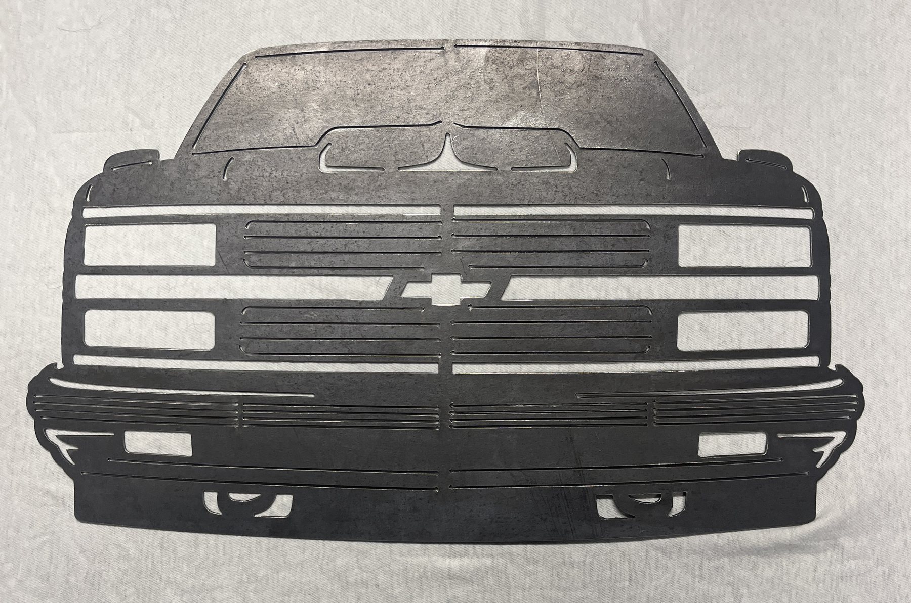 Large view of classic Chevy truck plasma cut metal sign