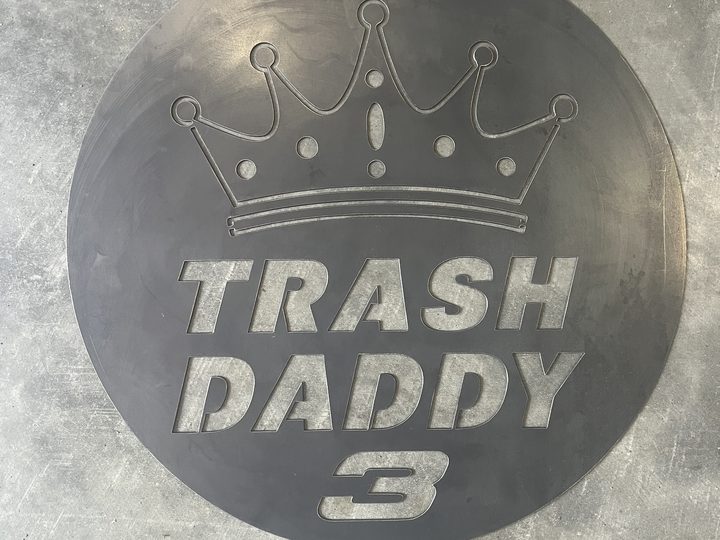 Small view of Dale number 3 crown custom metal sign