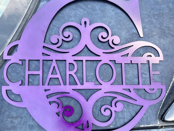 Small view of painted Charlotte monogram