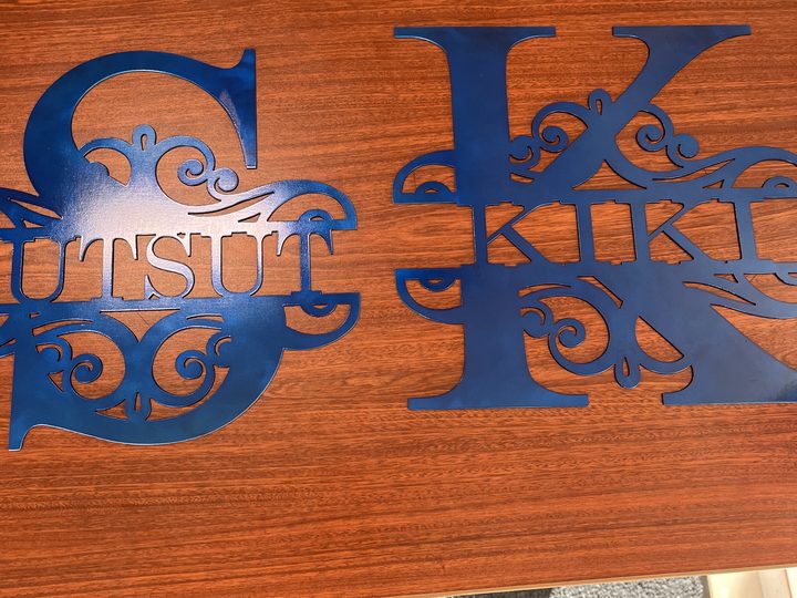 Small view of custom plasma cut monogram